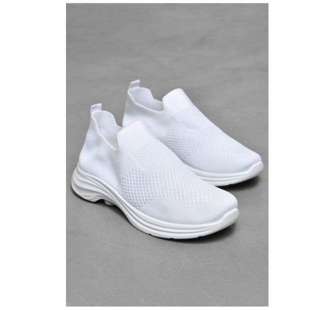 Кросівки чоловічі білого кольору текстиль 201780L