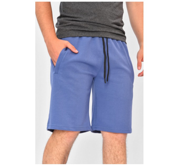 Шорти чоловічі однотонні блакитного кольору 201884L