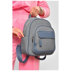 Рюкзак жіночий з екошкіри блакитного кольору 201957L