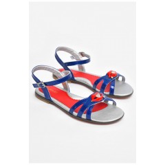 Босоножки для девочки синего цвета 202178L