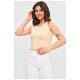 Майка жіноча однотонна в рубчик бежевого кольору 202269L