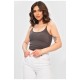 Топ жіночий однотонний темно-сірого кольору 202293L