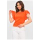 Футболка жіноча однотонна помаранчевого кольору 202296L