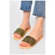 Шльопанці жіночі золотистого кольору 202376L