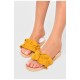 Шльопанці жіночі гірчичного кольору 202412L