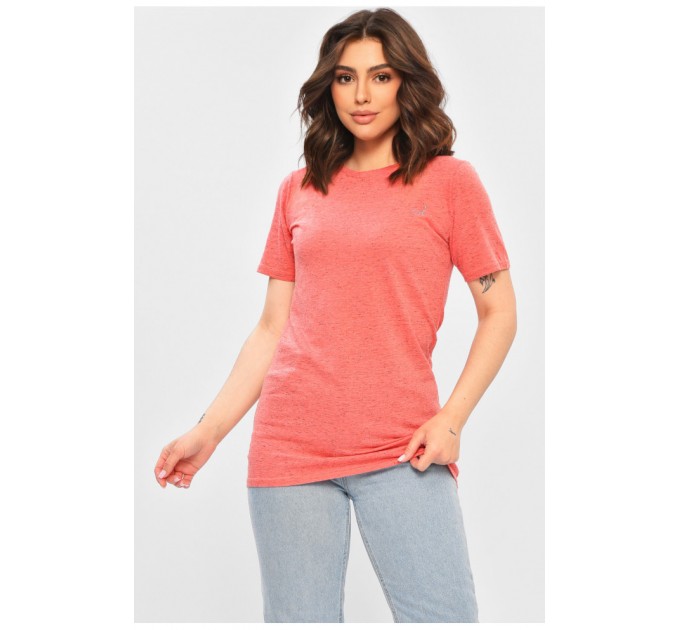 Женская футболка удлиненная терракотового цвета 202494L