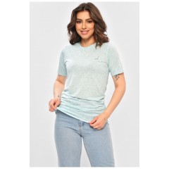 Футболка жіноча подовжена блакитного кольору 202496L