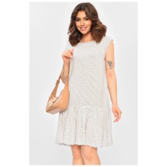 Платье женское белого цвета с принтом 202534L