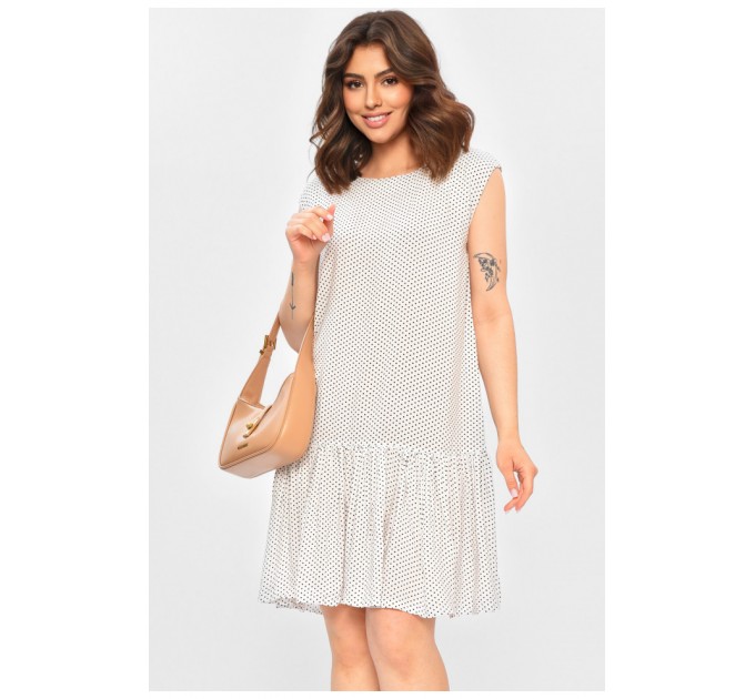 Платье женское белого цвета с принтом 202534L