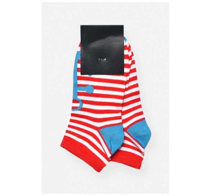 Шкарпетки жіночі спортивні демісезонні червоного кольору 202583L