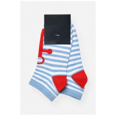 Шкарпетки жіночі спортивні демісезонні блакитного кольору 202585L