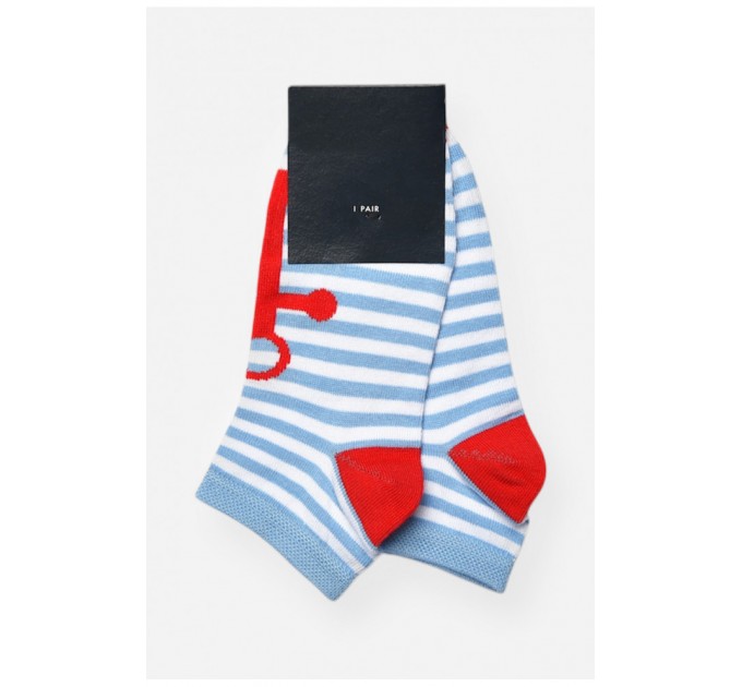 Шкарпетки жіночі спортивні демісезонні блакитного кольору 202585L