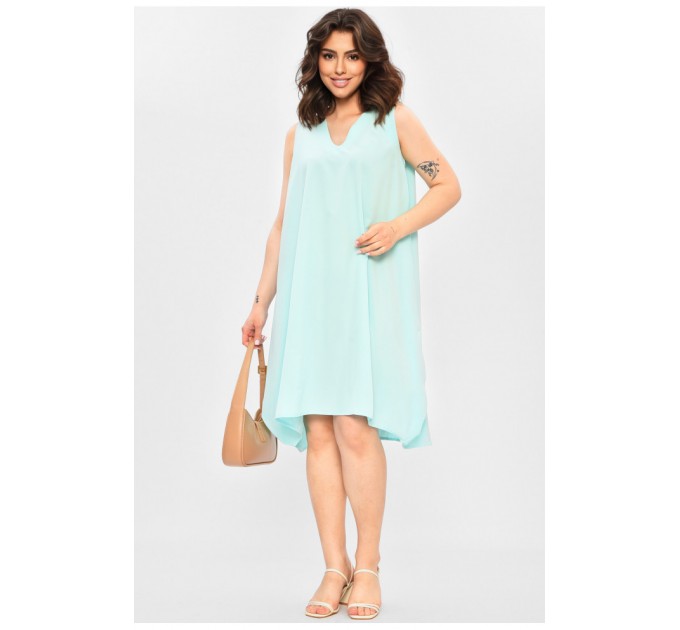 Сукня жіноча однотонна м'ятного кольору 202596L