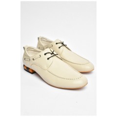 Туфлі чоловічі молочного кольору 202749L