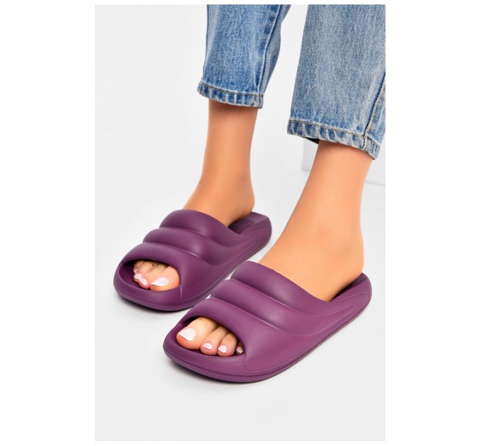 Шлепанцы пена женские фиолетового цвета 202865L