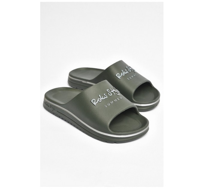Шльопанці чоловічі піна темно-зеленого кольору 202867L