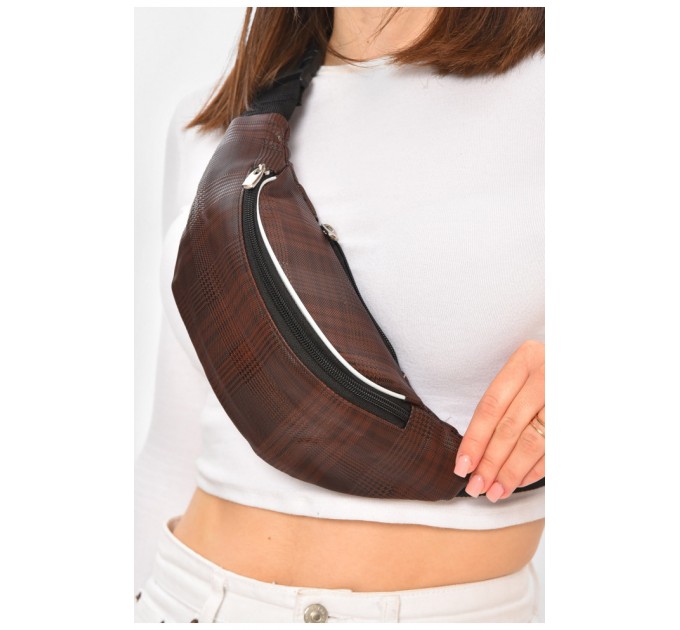 Бананка жіноча темно-коричневого кольору 203315L