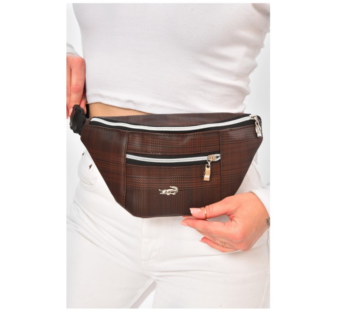 Бананка жіноча темно-коричневого кольору 203320L