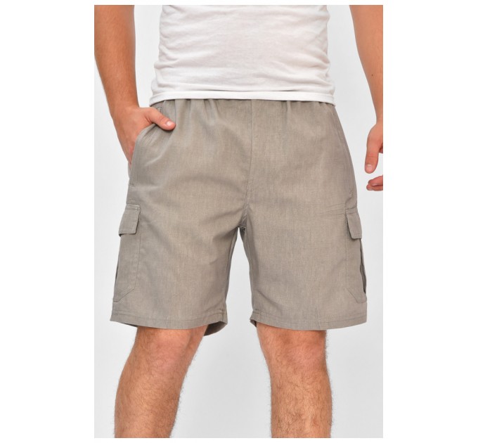 Шорты мужские однотонные серого цвета 203698L