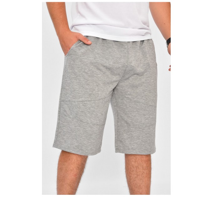 Шорты мужские однотонные серого цвета 204271L