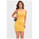 Сарафан жіночий в рубчик жовтого кольору 204430L