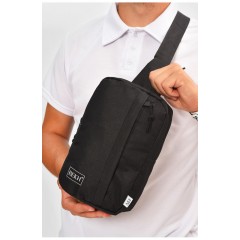 Сумка чоловіча через плече чорного кольору 204455L