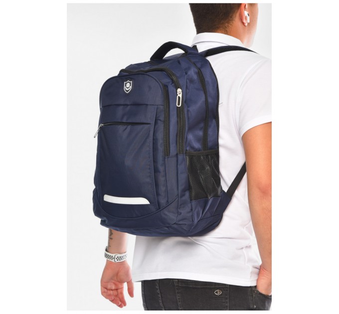 Рюкзак мужской спортивный темно-синего цвета 204468L