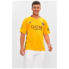 Футболка футбольна чоловіча помаранчевого кольору з принтом 204480L Футболка футбольна чоловіча помаранчевого кольору з принтом 204480L