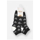Носки женские спортивные демисезонные черного цвета с принтом 204762L