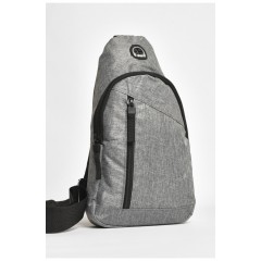 Сумка чоловіча через плече текстиль сірого кольору 204773L