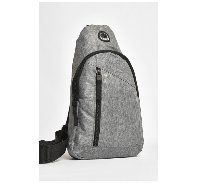 Мужская сумка через плечо текстиль серого цвета 204773L
