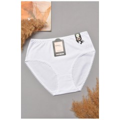 Труси жіночі напівбатальні білого кольору 204797L