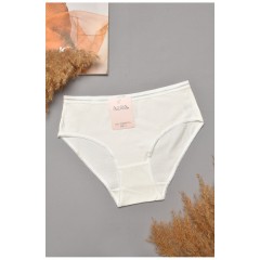 Труси жіночі напівбатальні молочного кольору 204799L