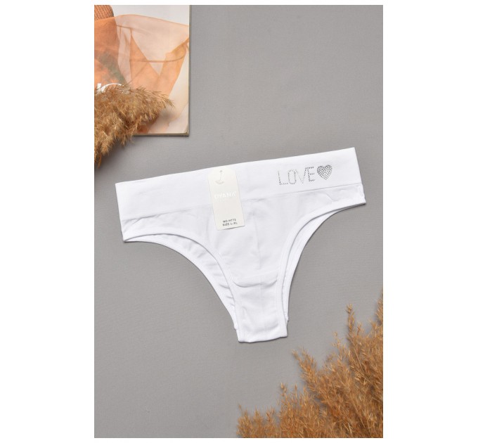 Труси жіночі однотонні білого кольору 204817L