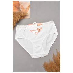 Труси жіночі напівбатальні білого кольору 204846L