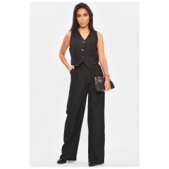 Костюм жіночий однотонний чорного кольору 204995L