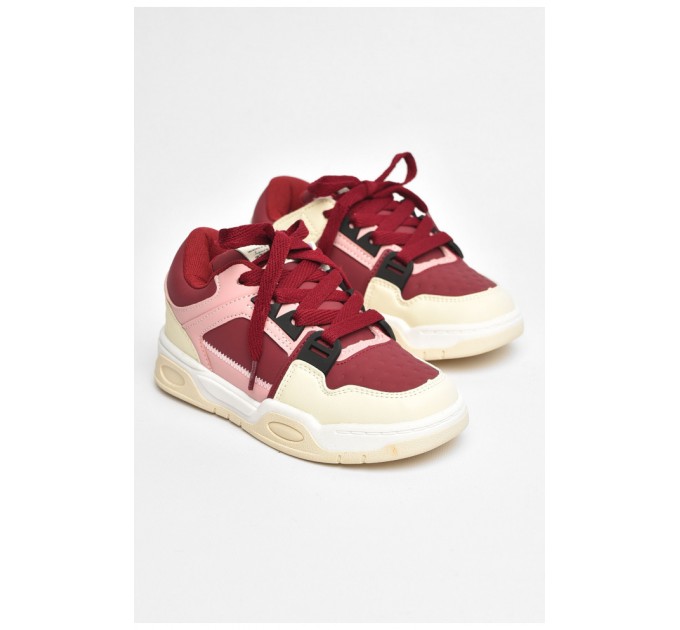 Кросівки дитячі для хлопчика бордового кольору 205156L