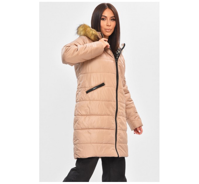 Куртка женская демисезонная бежевого цвета 205277L