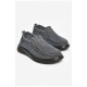 Мокасини чоловічі темно-серого кольору текстиль 205747L