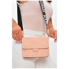 Сумка жіноча з екошкіри рожевого кольору 205805L