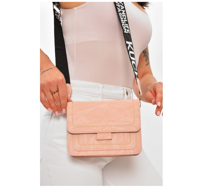 Сумка жіноча з екошкіри рожевого кольору 205805L