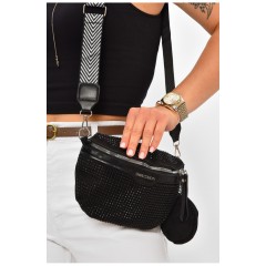 Сумка жіноча з екошкіри чорного кольору 205807L Сумка жіноча з екошкіри чорного кольору 205807L