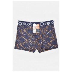 Боксери чоловічі темно-синього кольору з принтом 205923L