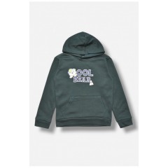 Світшот дитячий для хлопчика на флісі темно-зеленого кольору 206019L