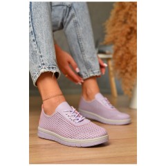 Мокасины женские лилового цвета 206098L