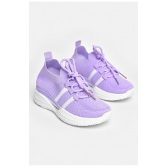 Кросівки дитячі текстильні бузкового кольору 206147L Кросівки дитячі текстильні бузкового кольору 206147L