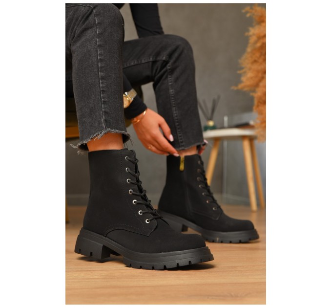 Черевики жіночі демісезонні чорного кольору 206223L
