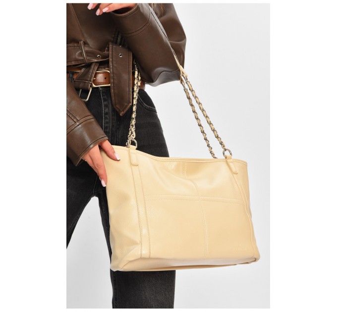 Сумка женская экокожа молочного цвета. 206275L