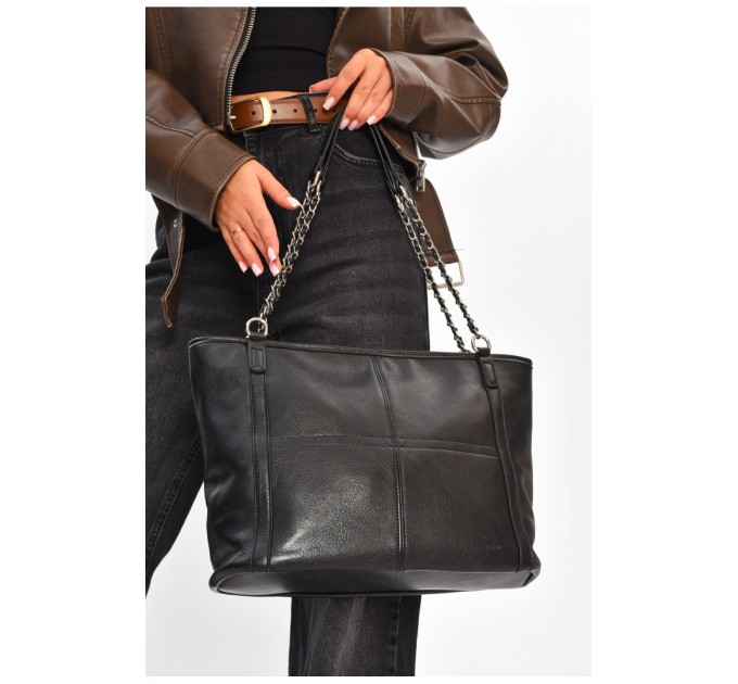 Сумка женская экокожа черного цвета 206276L