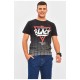 Футболка чоловіча чорного кольору з принтом 206329L